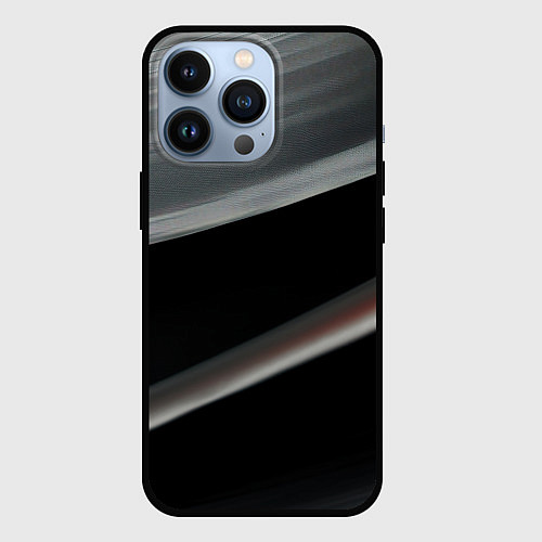 Чехол iPhone 13 Pro Black grey abstract / 3D-Черный – фото 1