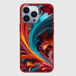 Чехол для iPhone 13 Pro Красивый яркий узорчик, цвет: 3D-красный