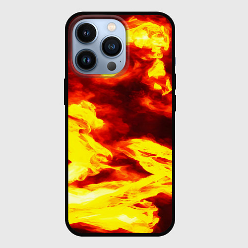 Чехол iPhone 13 Pro Огненное безумие / 3D-Черный – фото 1