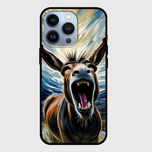Чехол iPhone 13 Pro Крик осла / 3D-Черный – фото 1