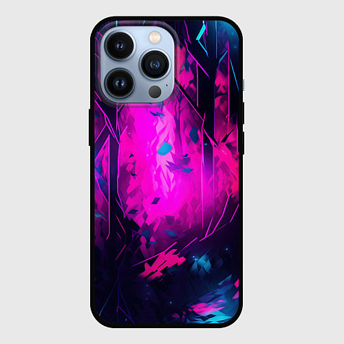 Чехол iPhone 13 Pro Эфемерный камуфляж / 3D-Черный – фото 1