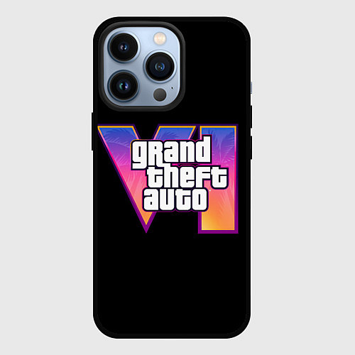 Чехол iPhone 13 Pro Grand Theft Auto 6 / 3D-Черный – фото 1