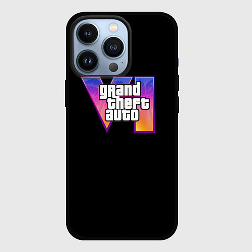 Чехол iPhone 13 Pro Gta 6 logo / 3D-Черный – фото 1