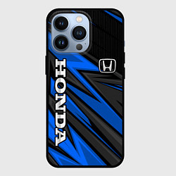 Чехол для iPhone 13 Pro Honda motors - синяя спортивная абстракция, цвет: 3D-черный