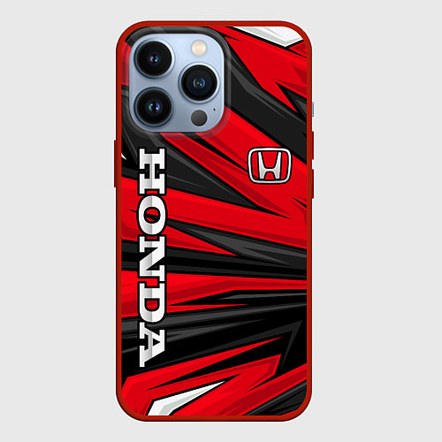 Чехол iPhone 13 Pro Red sport - honda / 3D-Красный – фото 1