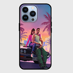 Чехол для iPhone 13 Pro Люсия с парнем gta 6, цвет: 3D-черный