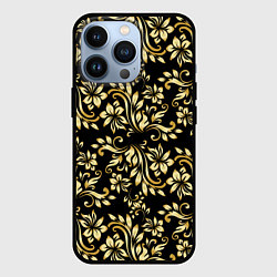 Чехол iPhone 13 Pro Gold khokhloma