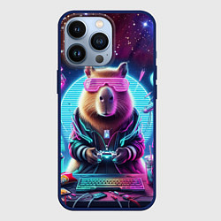Чехол для iPhone 13 Pro Загадочный мир геймера - капибара, цвет: 3D-тёмно-синий