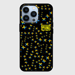 Чехол для iPhone 13 Pro PUBG sticker games, цвет: 3D-черный