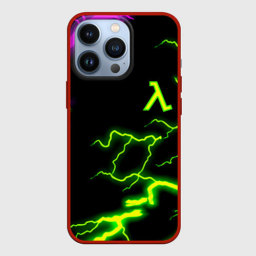 Чехол iPhone 13 Pro Half life atom strom / 3D-Красный – фото 1