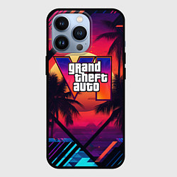 Чехол для iPhone 13 Pro GTA 6 аbstract logo, цвет: 3D-черный