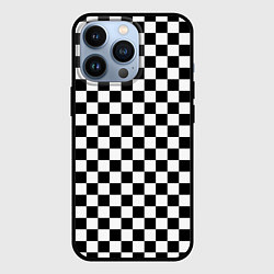 Чехол для iPhone 13 Pro Шахматное поле чёрно-белый, цвет: 3D-черный