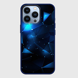 Чехол iPhone 13 Pro Синяя геометрическая абстракция