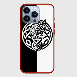 Чехол для iPhone 13 Pro Волк - кельтика, цвет: 3D-красный