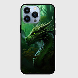 Чехол iPhone 13 Pro Зеленый лесной дракон 2024