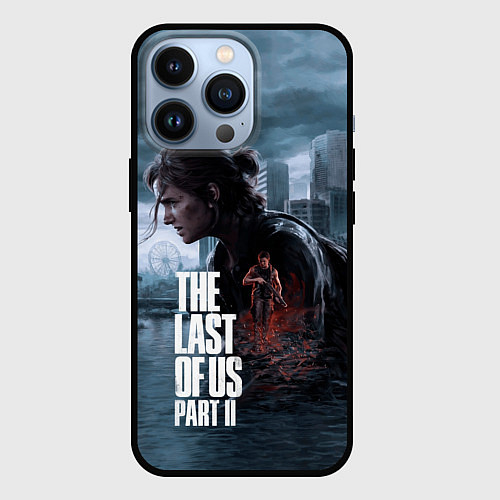 Чехол iPhone 13 Pro Элли и Эбби tlou part 2 remake / 3D-Черный – фото 1