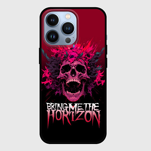 Чехол iPhone 13 Pro Bring Me the Horizon - rock band / 3D-Черный – фото 1