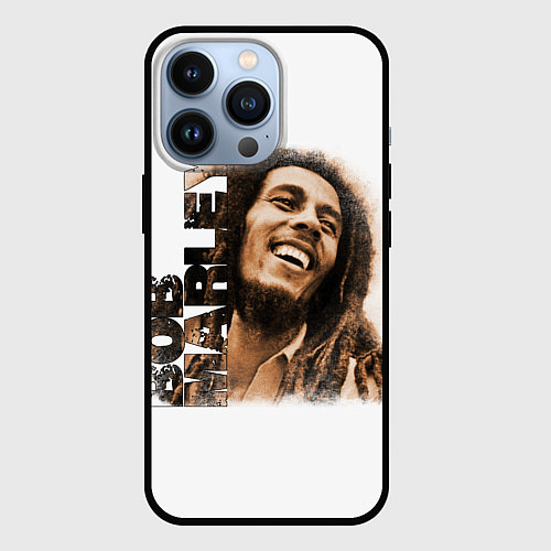 Чехол iPhone 13 Pro Музыкант Боб Марли арт / 3D-Черный – фото 1