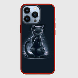 Чехол для iPhone 13 Pro Sweet cat - cyberpunk, цвет: 3D-красный
