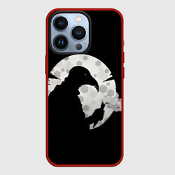 Чехол для iPhone 13 Pro Чумной доктор и белая луна, цвет: 3D-красный