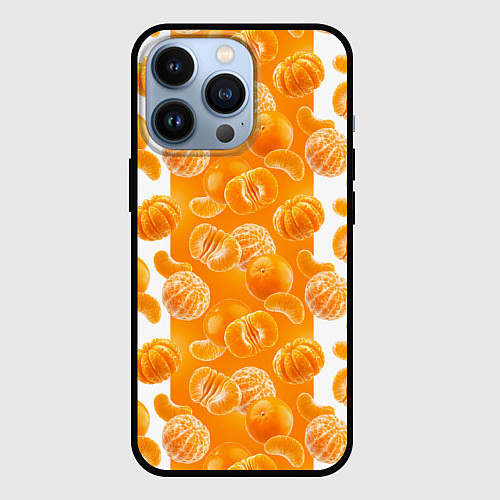 Чехол iPhone 13 Pro Мандарины / 3D-Черный – фото 1