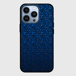 Чехол iPhone 13 Pro Синий объёмный паттерн