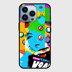 Чехол для iPhone 13 Pro Girls face - pop art, цвет: 3D-черный