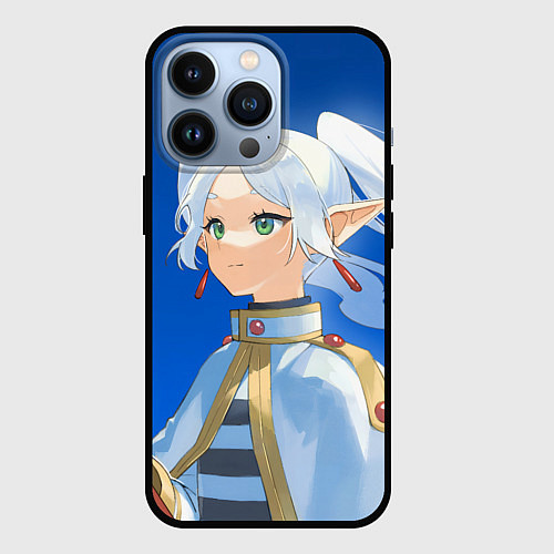 Чехол iPhone 13 Pro Sousou no Frieren smile / 3D-Черный – фото 1