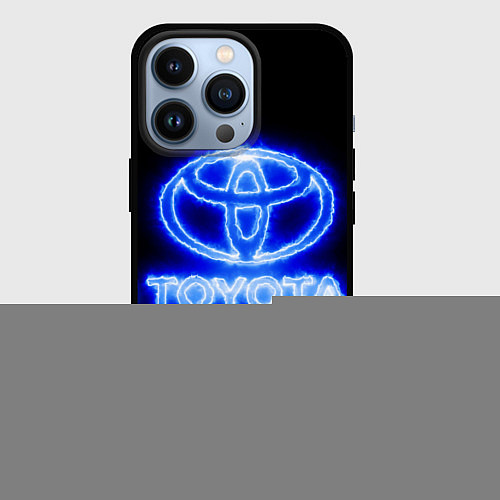 Чехол iPhone 13 Pro Toyota neon fire / 3D-Черный – фото 1