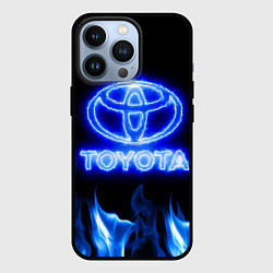 Чехол для iPhone 13 Pro Toyota neon fire, цвет: 3D-черный