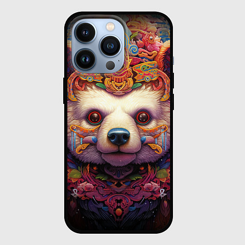Чехол iPhone 13 Pro Медведь мифический / 3D-Черный – фото 1
