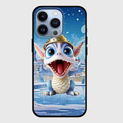 Чехол для iPhone 13 Pro Дракон милый новогодний 2024 символ года, цвет: 3D-черный