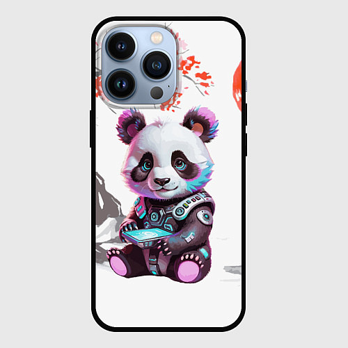 Чехол iPhone 13 Pro Funny panda - China / 3D-Черный – фото 1