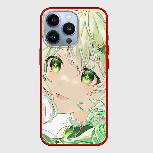 Чехол iPhone 13 Pro Genshin Impact Nahida smile / 3D-Красный – фото 1