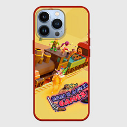 Чехол для iPhone 13 Pro Папа и Дочки Дикий Запад, цвет: 3D-красный