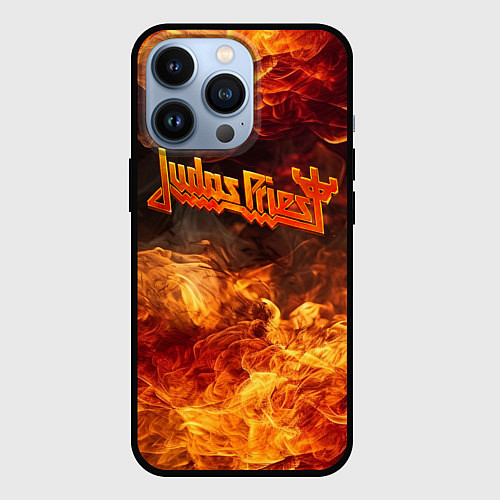 Чехол iPhone 13 Pro Fire - Judas Priest / 3D-Черный – фото 1