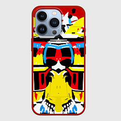 Чехол для iPhone 13 Pro Cyber abstraction, цвет: 3D-красный