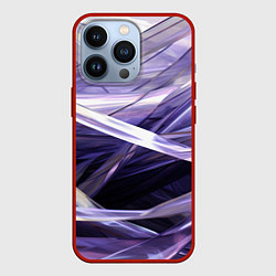 Чехол iPhone 13 Pro Фиолетовые прозрачные полосы