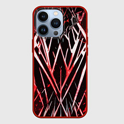 Чехол iPhone 13 Pro Адские красные полосы