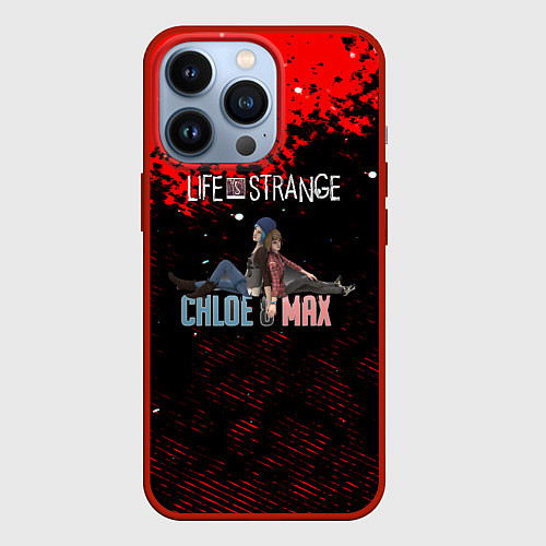 Чехол iPhone 13 Pro Life is strange Хлоя и Макс / 3D-Красный – фото 1