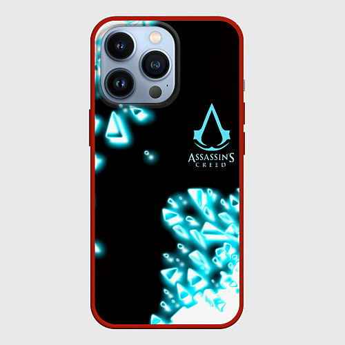 Чехол iPhone 13 Pro Assassins Creed анимус / 3D-Красный – фото 1