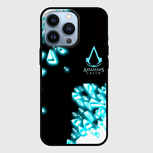 Чехол iPhone 13 Pro Assassins Creed анимус / 3D-Черный – фото 1