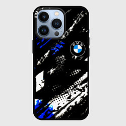 Чехол для iPhone 13 Pro BMW stripes color auto sport, цвет: 3D-черный