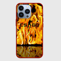 Чехол iPhone 13 Pro Counter Strike go - flame