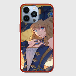 Чехол для iPhone 13 Pro Genshin Impact Навия, цвет: 3D-красный