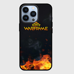 Чехол для iPhone 13 Pro Warframe шутер flame, цвет: 3D-черный