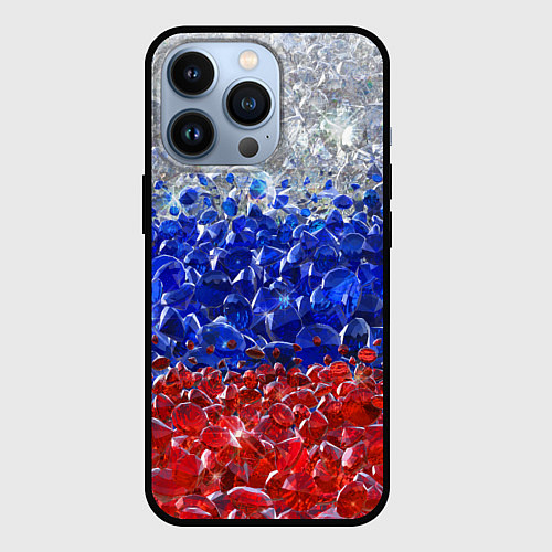 Чехол iPhone 13 Pro Российские драгоценные камни / 3D-Черный – фото 1