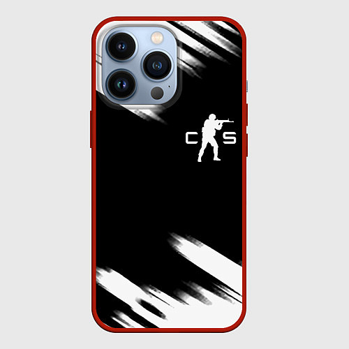 Чехол iPhone 13 Pro Кс абстрактные краски текстура / 3D-Красный – фото 1