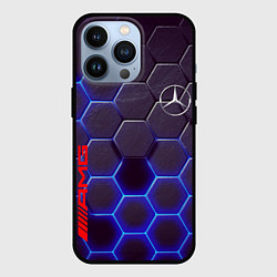 Чехол для iPhone 13 Pro Неоновый мерс, цвет: 3D-черный