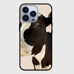 Чехол для iPhone 13 Pro Настоящая корова, цвет: 3D-черный